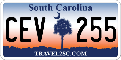 SC license plate CEV255