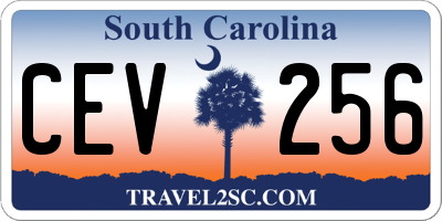 SC license plate CEV256