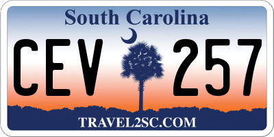 SC license plate CEV257