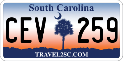 SC license plate CEV259