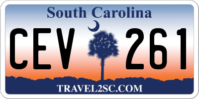 SC license plate CEV261