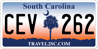 SC license plate CEV262