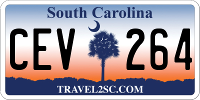 SC license plate CEV264