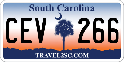 SC license plate CEV266