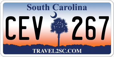 SC license plate CEV267