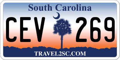 SC license plate CEV269
