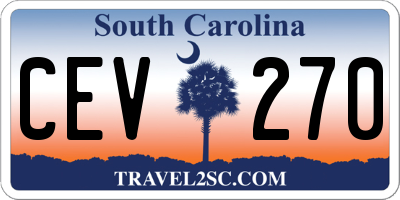 SC license plate CEV270