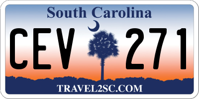SC license plate CEV271