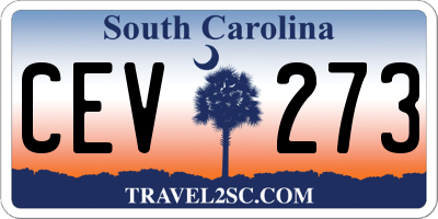 SC license plate CEV273