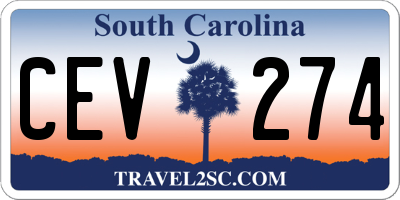 SC license plate CEV274