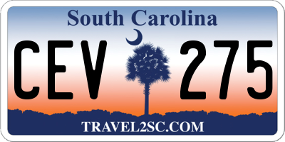 SC license plate CEV275