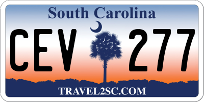 SC license plate CEV277