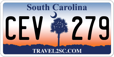 SC license plate CEV279