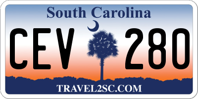 SC license plate CEV280