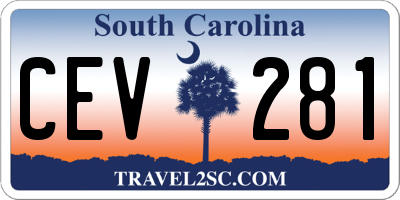 SC license plate CEV281