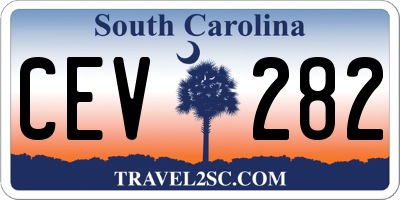 SC license plate CEV282