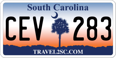SC license plate CEV283