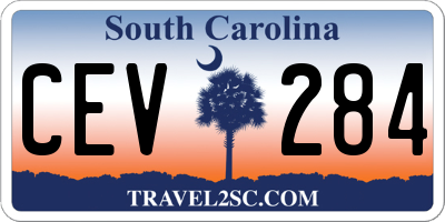 SC license plate CEV284