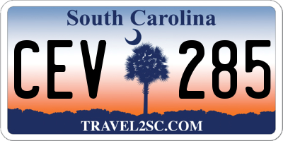 SC license plate CEV285