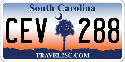 SC license plate CEV288