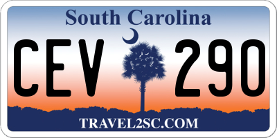 SC license plate CEV290