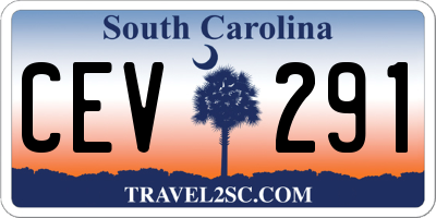 SC license plate CEV291