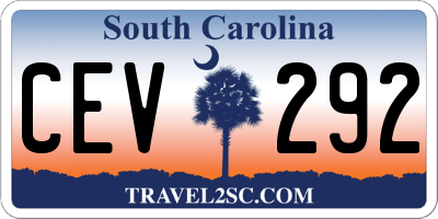 SC license plate CEV292