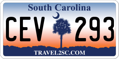 SC license plate CEV293