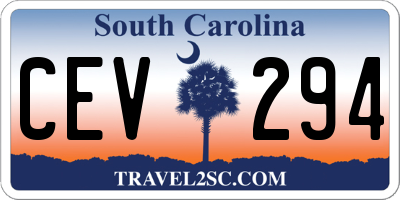 SC license plate CEV294