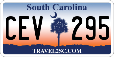 SC license plate CEV295