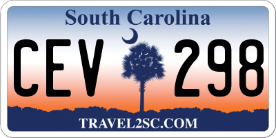 SC license plate CEV298