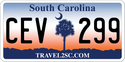 SC license plate CEV299