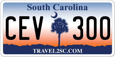 SC license plate CEV300
