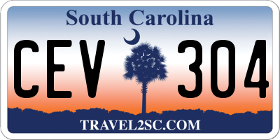SC license plate CEV304