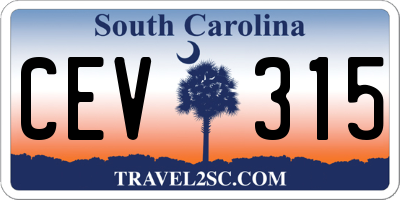 SC license plate CEV315