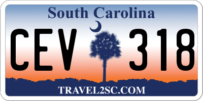 SC license plate CEV318