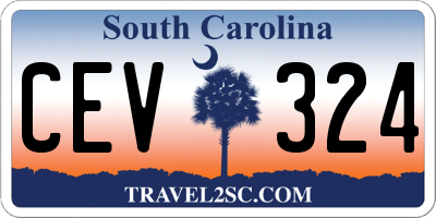 SC license plate CEV324