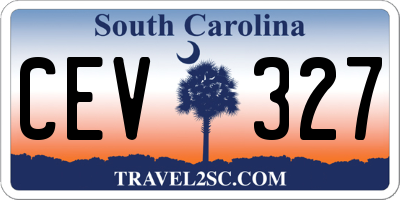 SC license plate CEV327