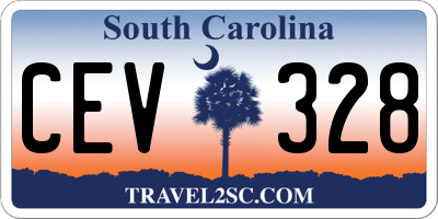 SC license plate CEV328