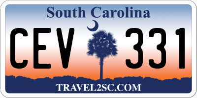 SC license plate CEV331
