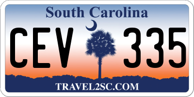 SC license plate CEV335