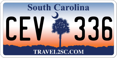 SC license plate CEV336