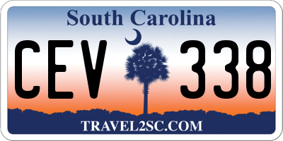 SC license plate CEV338