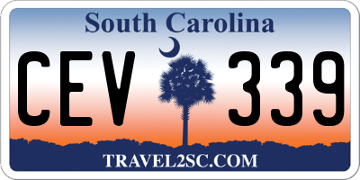 SC license plate CEV339