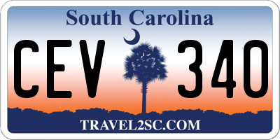SC license plate CEV340