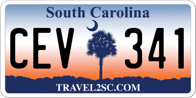 SC license plate CEV341