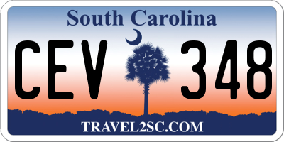SC license plate CEV348