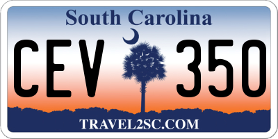 SC license plate CEV350