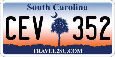 SC license plate CEV352