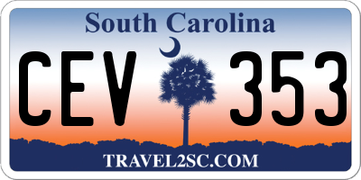 SC license plate CEV353